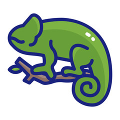 Iguana Climbing on a Tree Branch