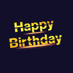 Happy Birthday typography design vector. Beautiful greeting card scratched calligraphy black text word. Handwritten modern brush lettering white background isolated vector