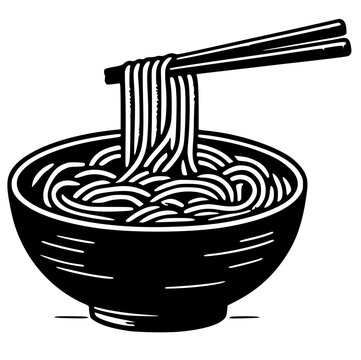 recommend clip art: Silhouette of ramen noodles