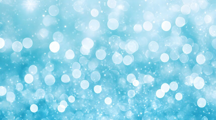 Sparkling Blue Bokeh Background