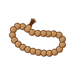 Obraz premium Vector illustration of prayer beads or tasbih in color isolated on white background