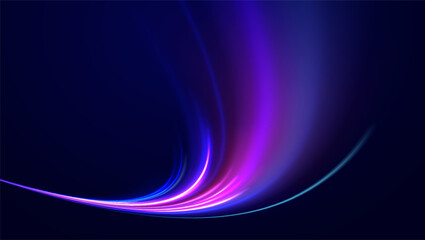 Neon stripes in the form of drill, turns and swirl. Speed of light concept background. Abstract background rotational border lines, png, effect, wave,neon,line. 