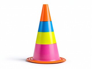 Traffic cone, isolated on white background