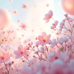 Fototapeta premium spring background with sakura