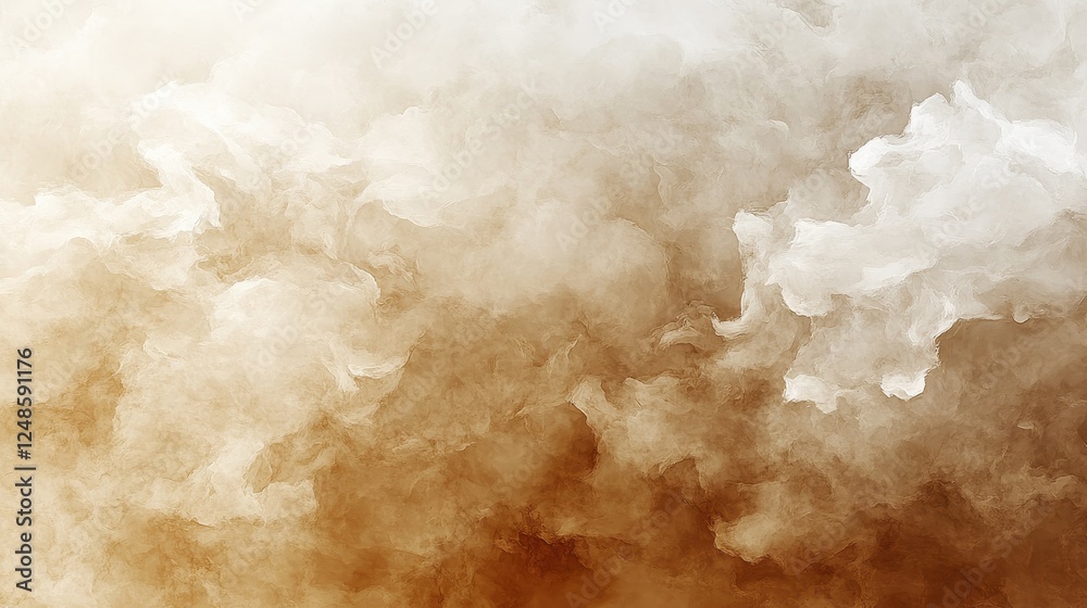 Poster abstract swirling cloudscape, warm tones, background texture, design element