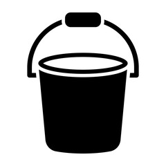 Bucket Glyph Icon Design
