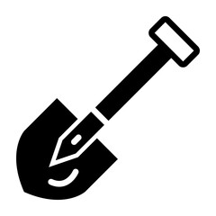 Shovel Glyph Icon Design