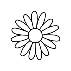 Flower icon vector. Garden illustration sign. Flora symbol or logo.