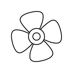 Flower icon vector. Garden illustration sign. Flora symbol or logo.