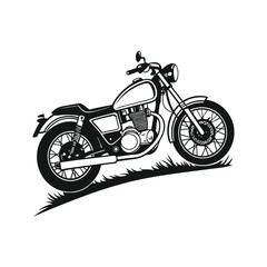 motorcycle on white background