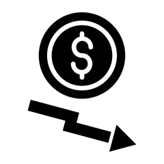 Obraz premium loss Vector Glyph Icon Design