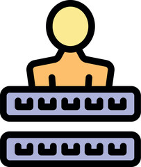 Computer technician installing or replacing ram memory modules in a server