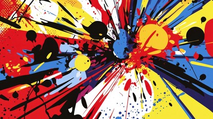 Explosive Abstract Art: A Vibrant Burst of Colors