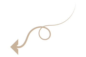 wave and curved wave long arrow icon, horizontal wave long curved arrow icon. vector illustration.