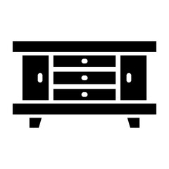 Drawer Vector Glyph Icon Design