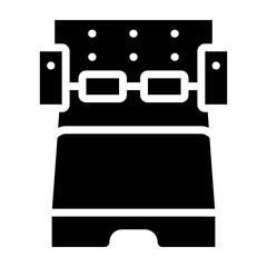 Sofa Bed Vector Glyph Icon Design