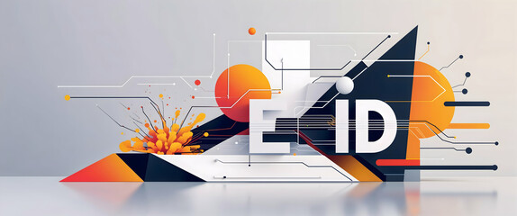 Abstract hexagon background in style