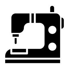 Sewing Machine Vector Glyph Icon Design