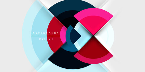 Techno circles and semi circles. Vector Illustration For Wallpaper, Banner, Background, Card, Book Illustration, landing page