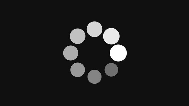 Monochrome Animated Loading Circle Design