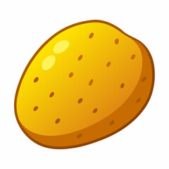 Potato white background 