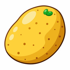 Potato white background 
