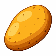 Potato white background 