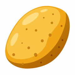 Potato white background 