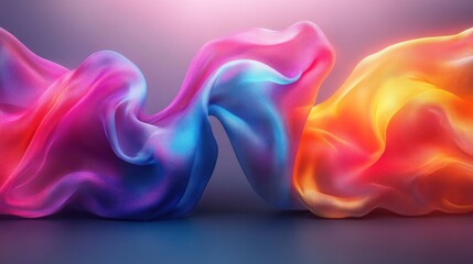 Obraz premium Abstract colorful flowing fabric.