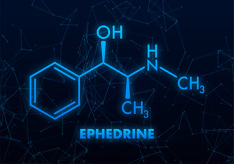 Ephedrine Molecular Structure with Plexus Background