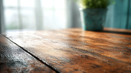 Weathered wooden surface with a touch of steel indoor setting close-up photography natural light rustic aesthetic