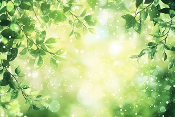 Obraz premium The bright sun is shining down through the leaves of a tall tree