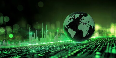 Cryptocurrency Market Background Complementing Stock Trends