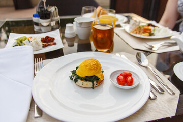 table setting at restaurant