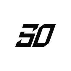 SO monogram logo design letter text name symbol monochrome logotype alphabet character simple logo