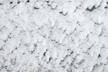 winter background, photo snow on glass