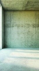 Empty Modern Concrete Room Interior Design