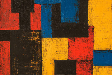 Bold, colorful abstract composition