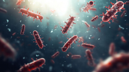 Galactic red blood cells floating in a cosmic nebula