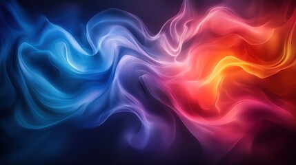 Obraz premium Abstract swirling blue and red smoke.