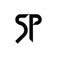 SP monogram logo design letter text name symbol monochrome logotype alphabet character simple logo