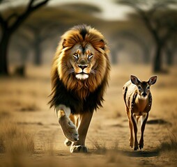 lion and dear