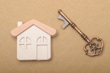 Property Investment and Security Concept with Key and House