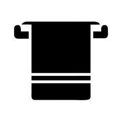 Towel icon black vector
