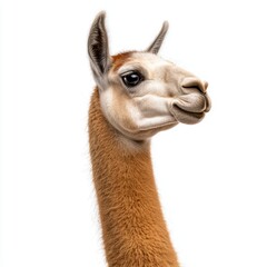 Obraz premium A camel with a long neck and a white face