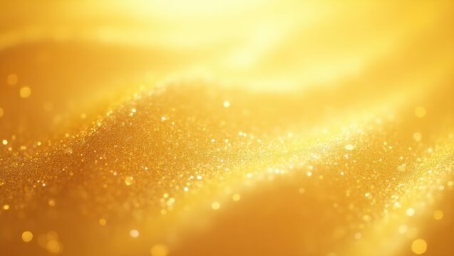 Golden Dust: A swirling golden cloud with sparkling glitters, creating a luxurious abstract background.