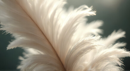 Fototapeta premium white feather on black background