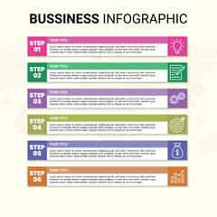 Timeline infographic template. 6 Step timeline journey, calendar Flat simple infographics design template. presentation graph. Business concept with 6 options, vector illustration.
