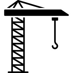Crane Tower icon single vector illustration