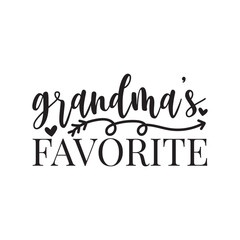 Grandma's Favorite Vector Design on White Background